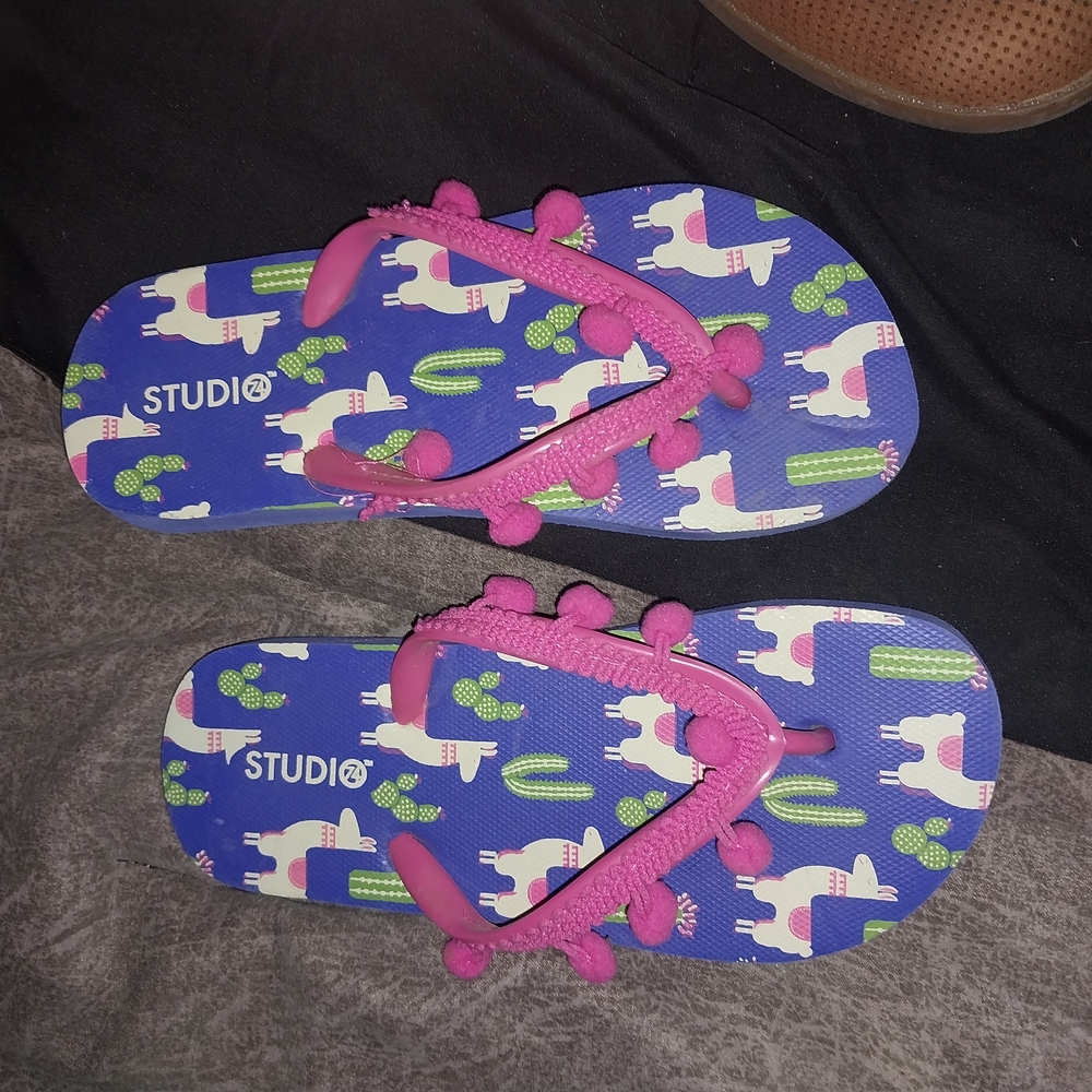 Studio Kids Cactus and Llama Flip Flops